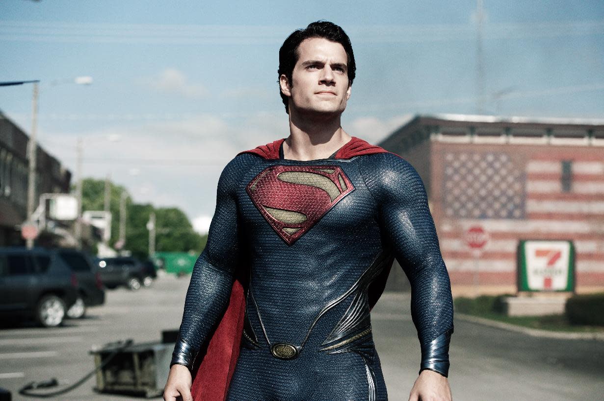 This film publicity image released by Warner Bros. Pictures shows Henry Cavill as Superman in “Man of Steel.” (AP Photo/Warner Bros. Pictures, Clay Enos, File)
