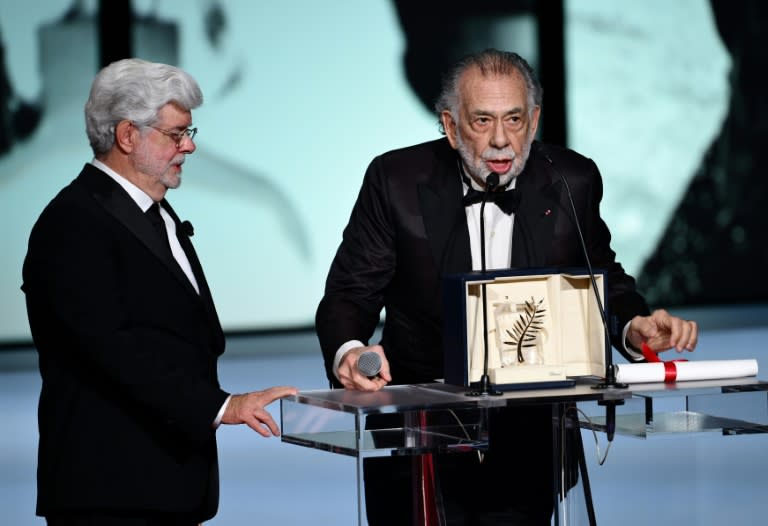 US director Francis Ford Coppola attended the Cannes Film Festival, along with his fellow director and long-time collaborator George Lucas (Christophe SIMON)