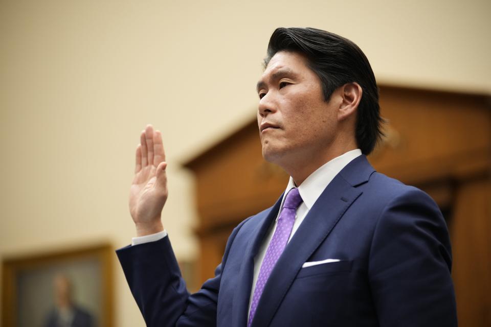 Special Counsel Robert Hur appears before the House Judiciary Committee on March 12, 2024 about his report on President Joe Biden's handling of classified documents.