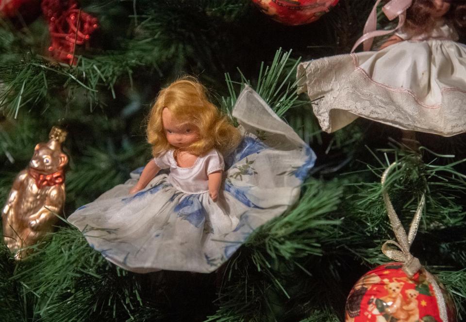 100-year-old Nancy Ann dolls cover the Delta Doll Club's tree in the Erickson Building at the San Joaquin County Historical Museum at Micke Grove Park in Lodi stands ready for the annual Festival of Trees event which will feature 54 trees decorated for the holidays by various groups. The event runs from 10 a.m. to 4 p.m. on December 4 and 5.  