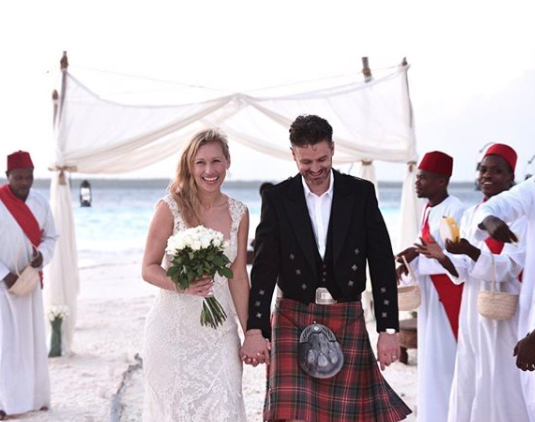 Jock Zonfrillo's wedding on a beach