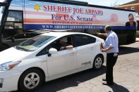 Former Sheriff Joe Arpaio campaigns in Wickenburg