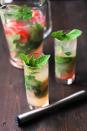 <p>Instead of club soda, make your mojito with champagne — it just makes everything a little more special, right?</p><p>Get the recipe from <a href="http://cookswithcocktails.com/champagne-grapefruit-pineapple-mojito/" rel="nofollow noopener" target="_blank" data-ylk="slk:Cooks with Cocktails;elm:context_link;itc:0;sec:content-canvas" class="link ">Cooks with Cocktails</a>.</p>