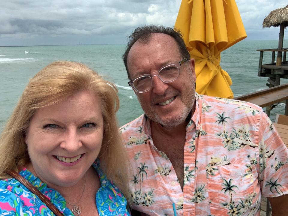 Suzy Fleming Leonard and Scott Earick take a selfie on the end of the Westgate Cocoa Beach Pier while playing tourist for a day.