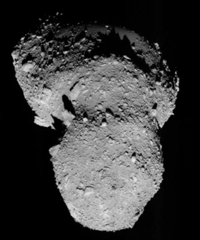 Itokawa asteroid photographed by Japans Hayabusa spacecraft.