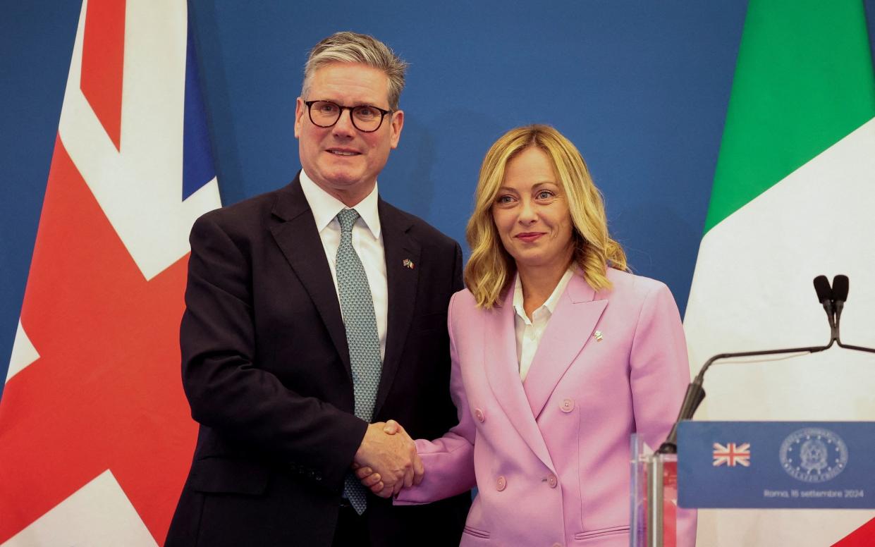 Keir Starmer met with Italy's prime minister