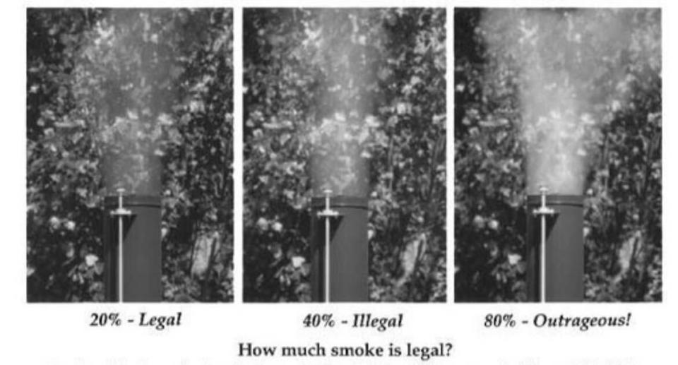 In Washington it’s illegal to have smoke billowing at more than 20% opacity for more than six minutes in an hour.