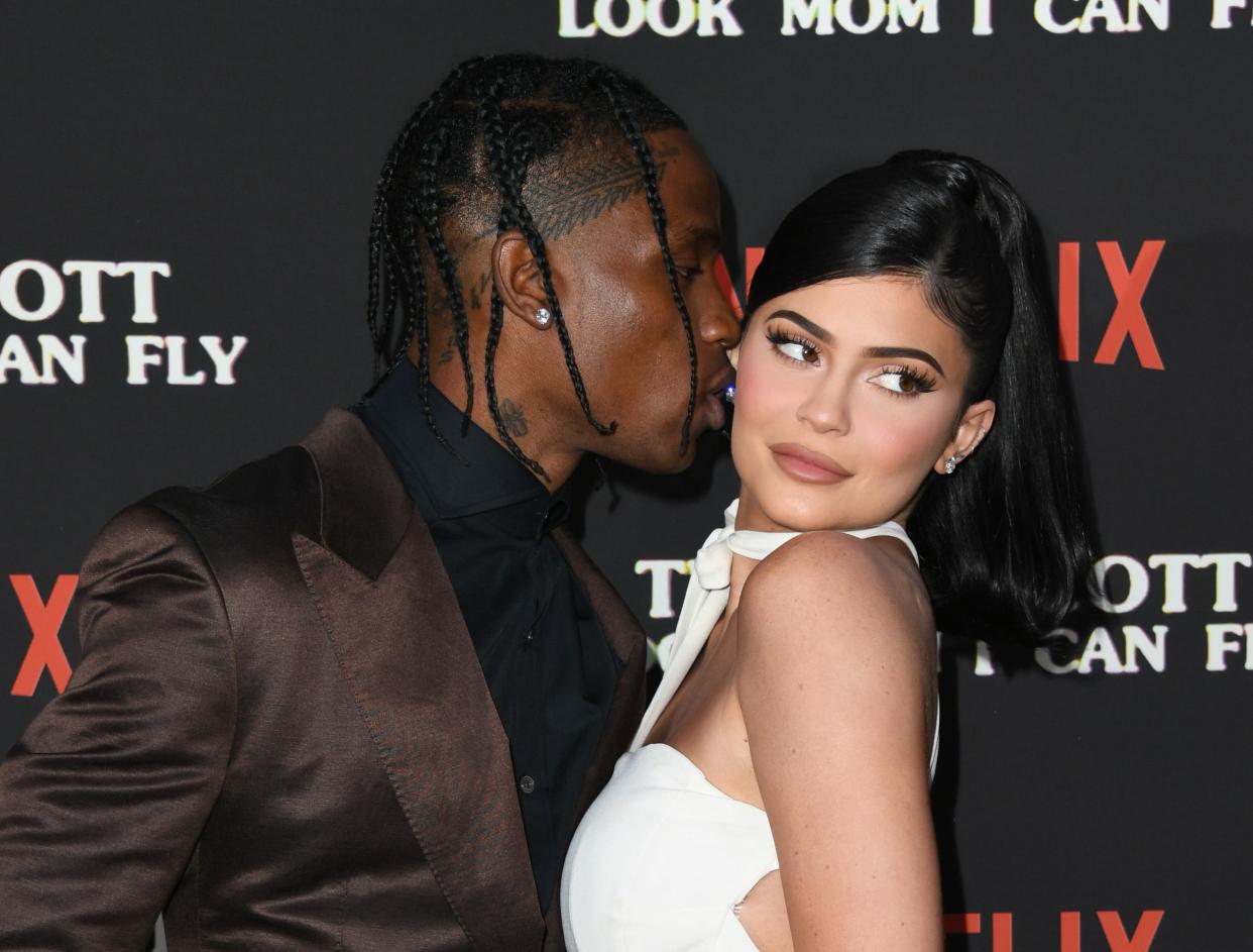 Kylie Jenner and Travis Scott at a Netflix premiere