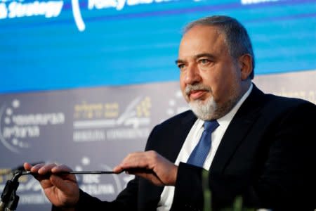 Israeli Defence Minister Avigdor Lieberman attends the Herzliya Conference, in Herzliya, Israel, May 10, 2018. REUTERS/Nir Elias/File Photo