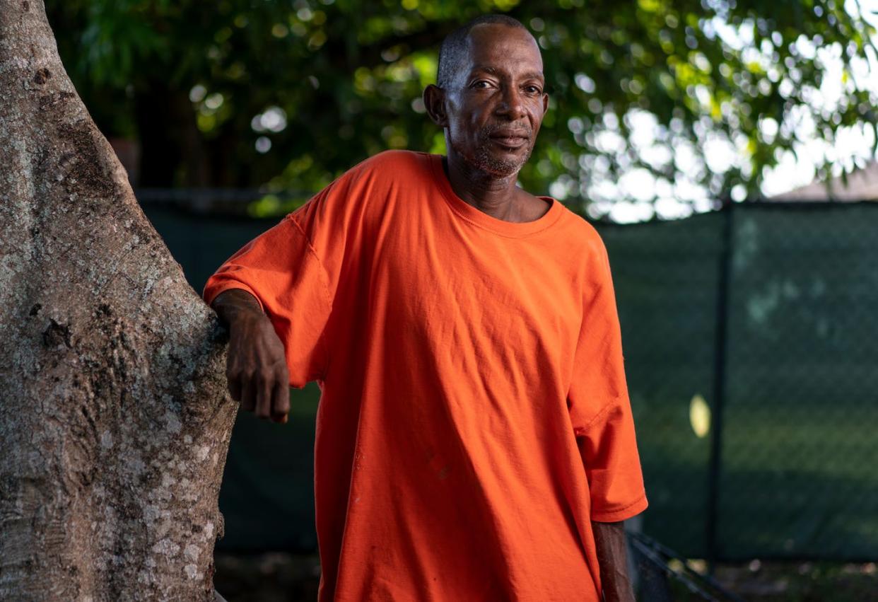 Terry Hubbard, a former felon, voted in the 2020 presidential election and was arrested two years later in Florida on voter fraud charges. <a href="https://www.gettyimages.com/detail/news-photo/pompano-beach-fl-terry-hubbard-poses-at-his-home-in-pompano-news-photo/1242932609?phrase=florida+election+2022&adppopup=true" rel="nofollow noopener" target="_blank" data-ylk="slk:Josh Ritchie for The Washington Post via Getty Images;elm:context_link;itc:0;sec:content-canvas" class="link ">Josh Ritchie for The Washington Post via Getty Images</a>