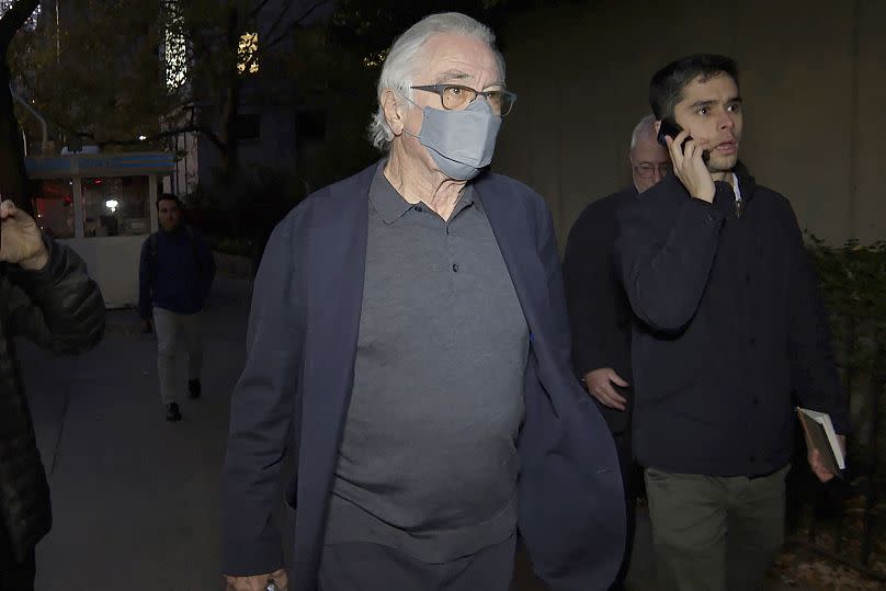 Actor Robert De Niro exits federal court after attending closing arguments in civil trial over claims by ex-VP, personal assistant, on Wednesday 8 Nov. 2023.