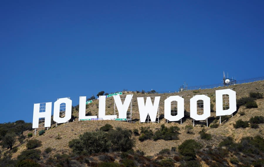 The Hollywood sign is pictured on Sept. 29, 2022, in Los Angeles. (AP Photo/Chris Pizzello, File)