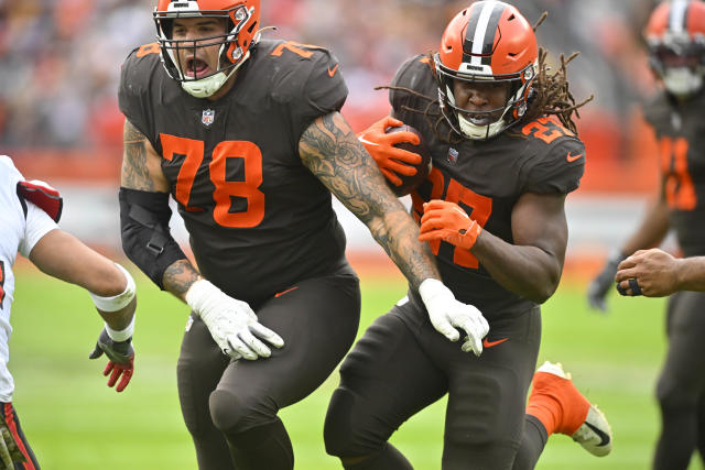 TD run from Chubb in OT lifts Brissett, Browns to 23-17 victory