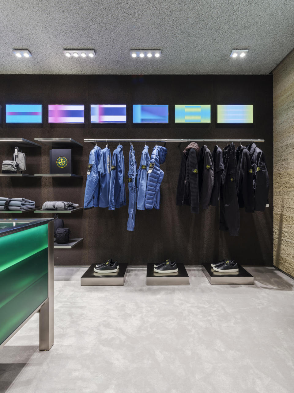 Inside the Stone Island's store at Harrods.