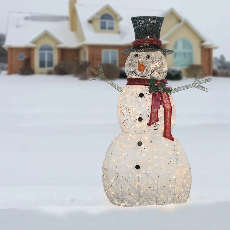 outdoor christmas decorations crystal snowman