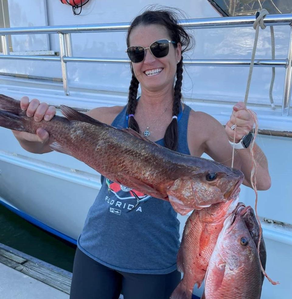 Large mangroves are among the variety of snapper brought back to Ponce Inlet aboard the Sea Spirit.