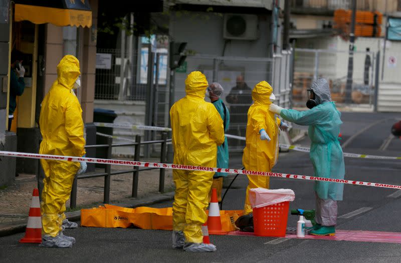 FILE PHOTO: The spread of the coronavirus disease (COVID-19) in Lisbon