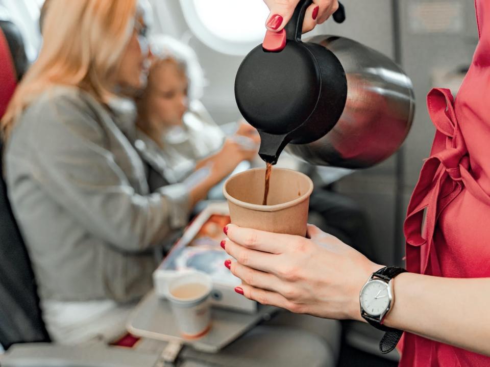 Flight attendant coffee