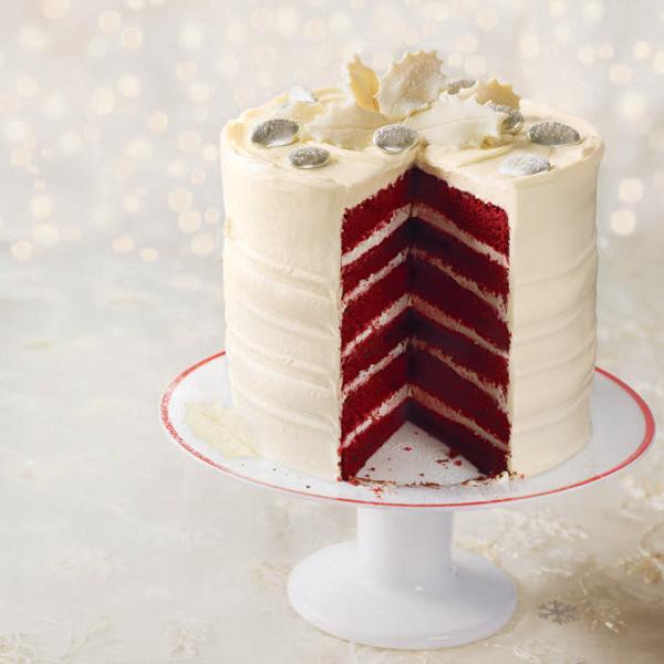 Frosted red velvet layer cake recipe 