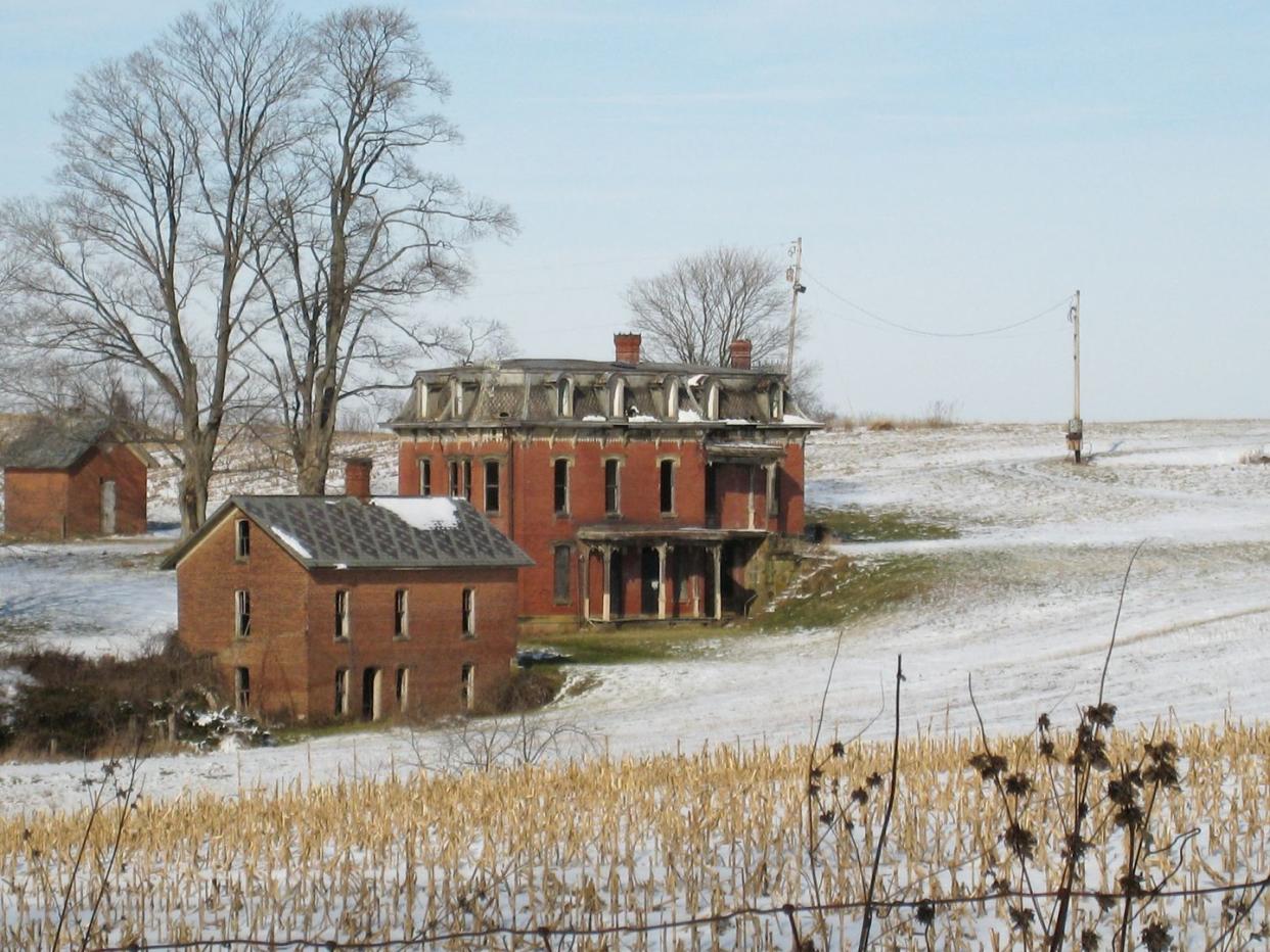 winter, house, snow, home, rural area, building, tree, freezing, land lot, architecture,