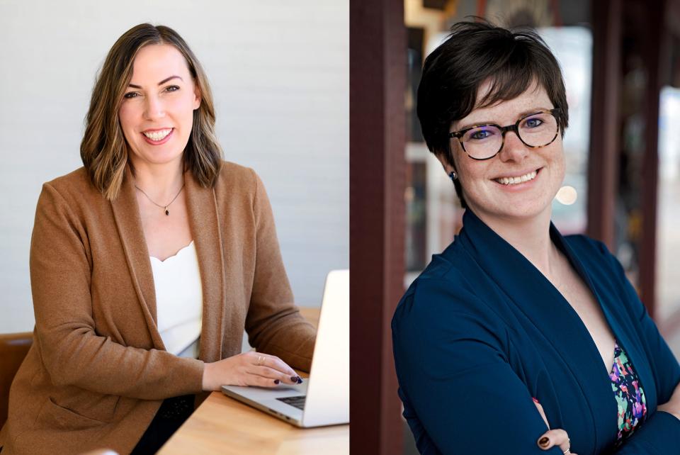 Ward 6 Oklahoma City Council candidates Marek Cornett and JoBeth Hamon, from left. 