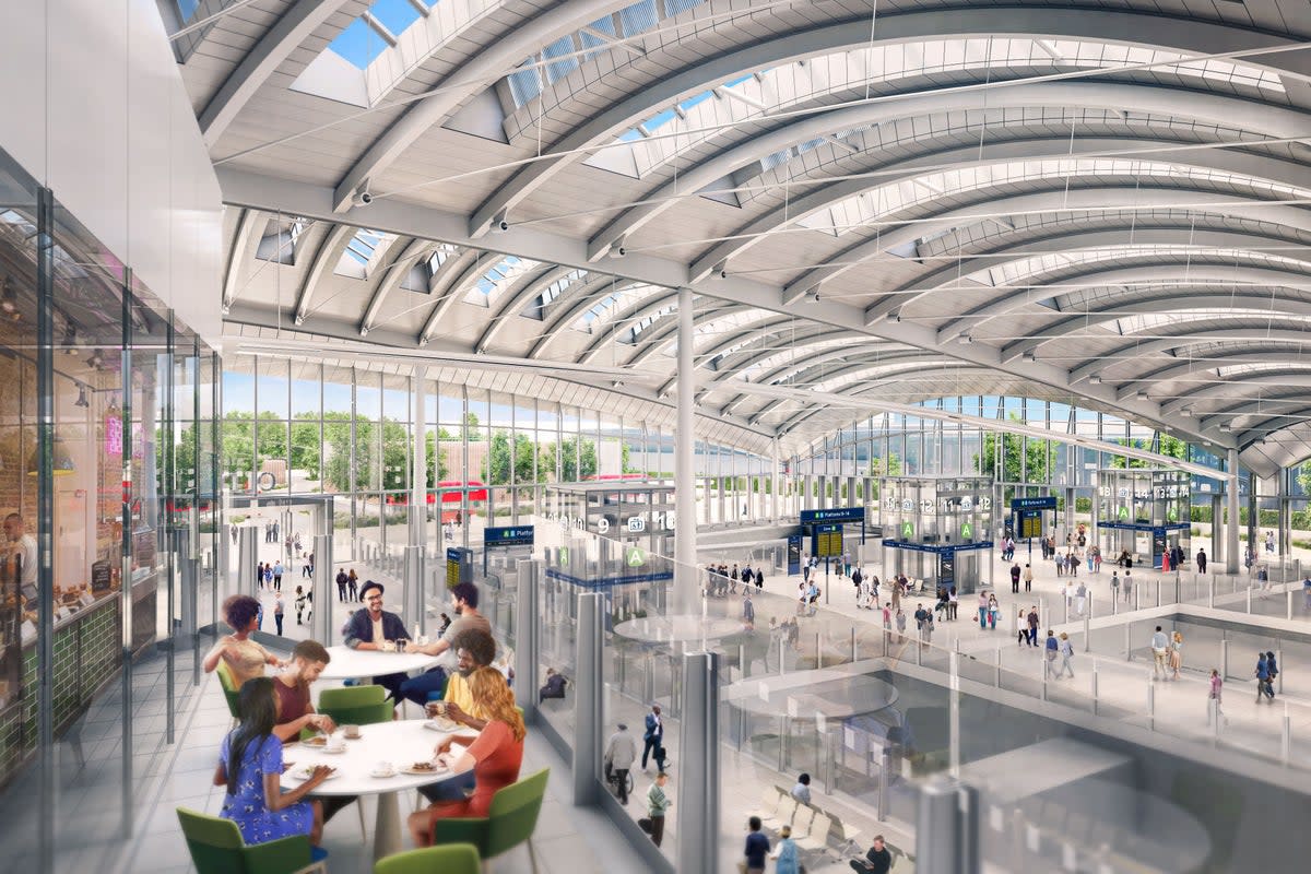 Old Oak Common has been designed to be an open plan station to allow for natural ventilation (HS2 Ltd/PA)