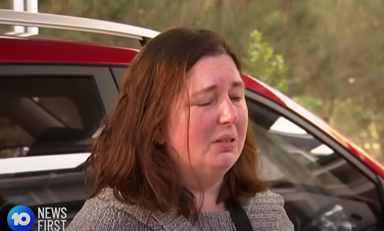 <span>Erin Patterson speaks to the media outside her home after the alleged mushroom poisoning deaths of Don and Gail Patterson and Heather Wilkinson.</span><span>Photograph: 10 News First</span>