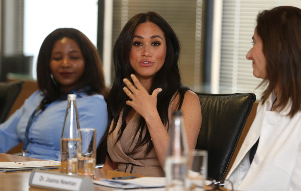 Meghan participated in a roundtable discussion at the University of Johannesburg on Oct. 1. (Photo: Pool via Getty Images)