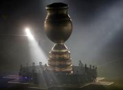 A large replica of the winner's trophy is displayed during Opening Ceremonies of the Copa America 2015 soccer tournament at the National Stadium in Santiago, Chile June 11, 2015. REUTERS/Ueslei Marcelino