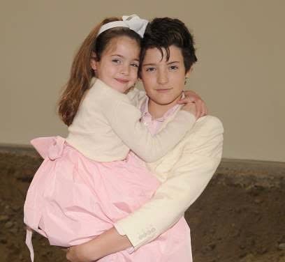 Lily Brant and Harry Brant when they were kids