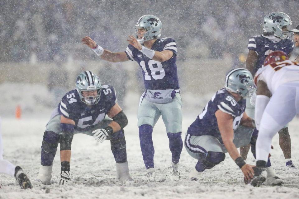 Will Howard threw for 5,786 yards, 48 touchdowns and 25 interceptions over four seasons at Kansas State while also running for 921 yards and 19 touchdowns.