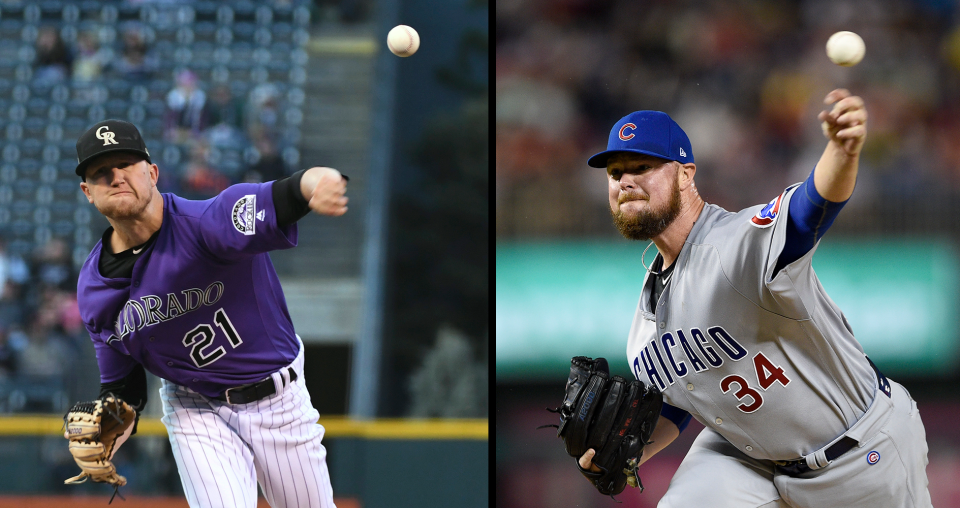 Rockies ace Kyle Freeland faces Cubs ace Jon Lester in the NL wild-card game Tuesday at Wrigley Field. (AP)