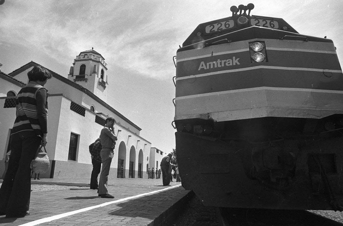 An Amtrak train at the Boise Depot in the 1970s. Amtrak served Boise at the depot from 1977 to 1997. Private interstate railroad service at the depot began in 1925 and ended in 1971, according to the city of Boise’s history of the depot.