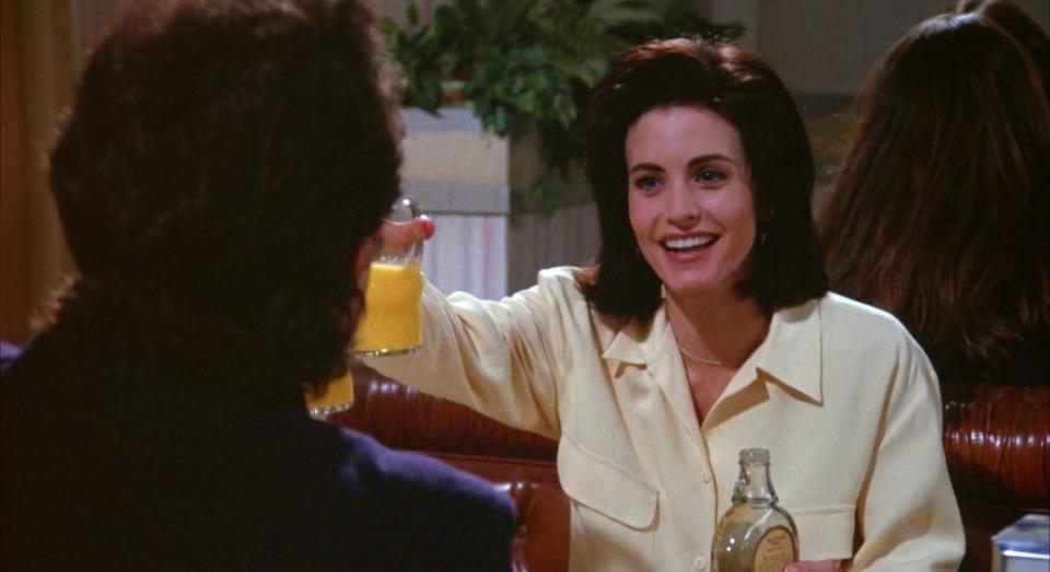 We love a crossover! Just a few months before the Friends pilot aired, Courteney Cox had a single-episode role on Seinfeld as Jerry's girlfriend who pretended to be his wife for free dry cleaning. 