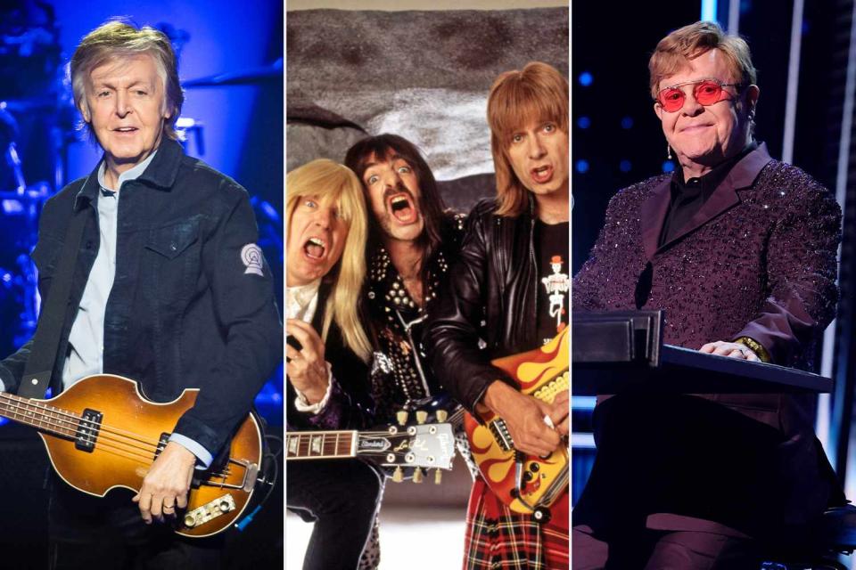 <p>Samir Hussein/WireImage; Embassy Pictures/Courtesy Everett; Theo Wargo/Getty</p> From L: Paul McCartney; Spinal Tap; Elton John