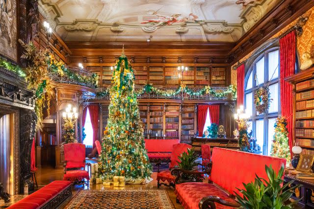 <p>Robbie Caponetto</p> The Christmas tree in the main house's library