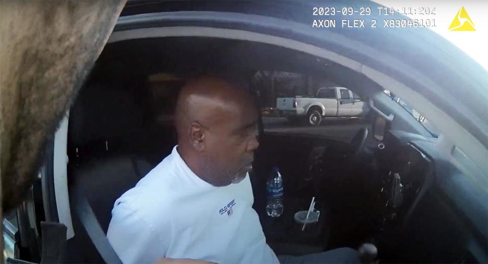 Police bodycam footage of Davis’ arrest in September