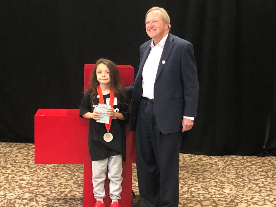 Woodrow Wilson Elementary School student David Diaz Jr. received the American Red Cross Southern Tier Chapter "Real Heroes" Good Samaritan Youth Award on May 25, 2023 inside Binghamton's DoubleTree by Hilton hotel.