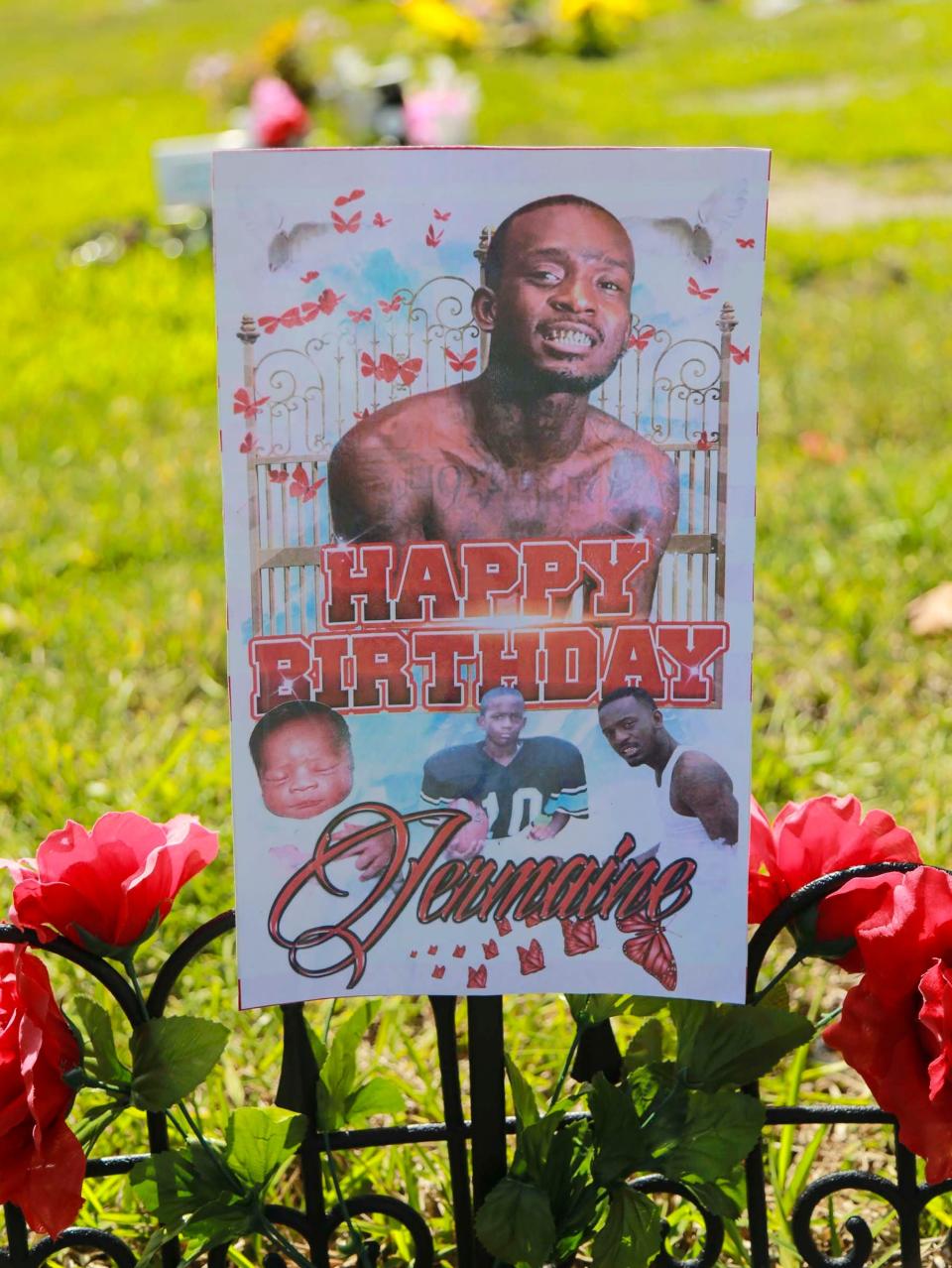 Family and friends of Jarrod Jermaine Bozeman Jr. released balloons and butterflies at his grave at Boynton Beach Memorial Park on what would have been his 25th birthday Monday, April 8, 2019. Bozeman was killed in 2018 in Boynton Beach.