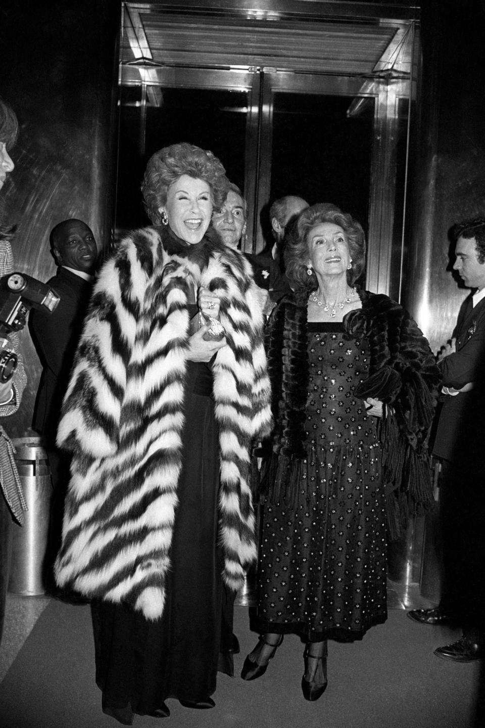 Socialite Betsey Bloomingdale at the Met Gala in 1978