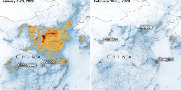 El coronavirus redujo la contaminación en China