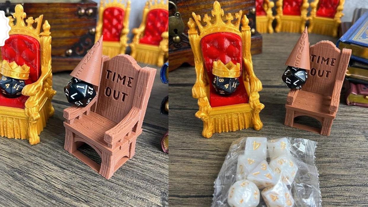 munnygrubbers time out chair and dunce hat crit crown and lucky throne