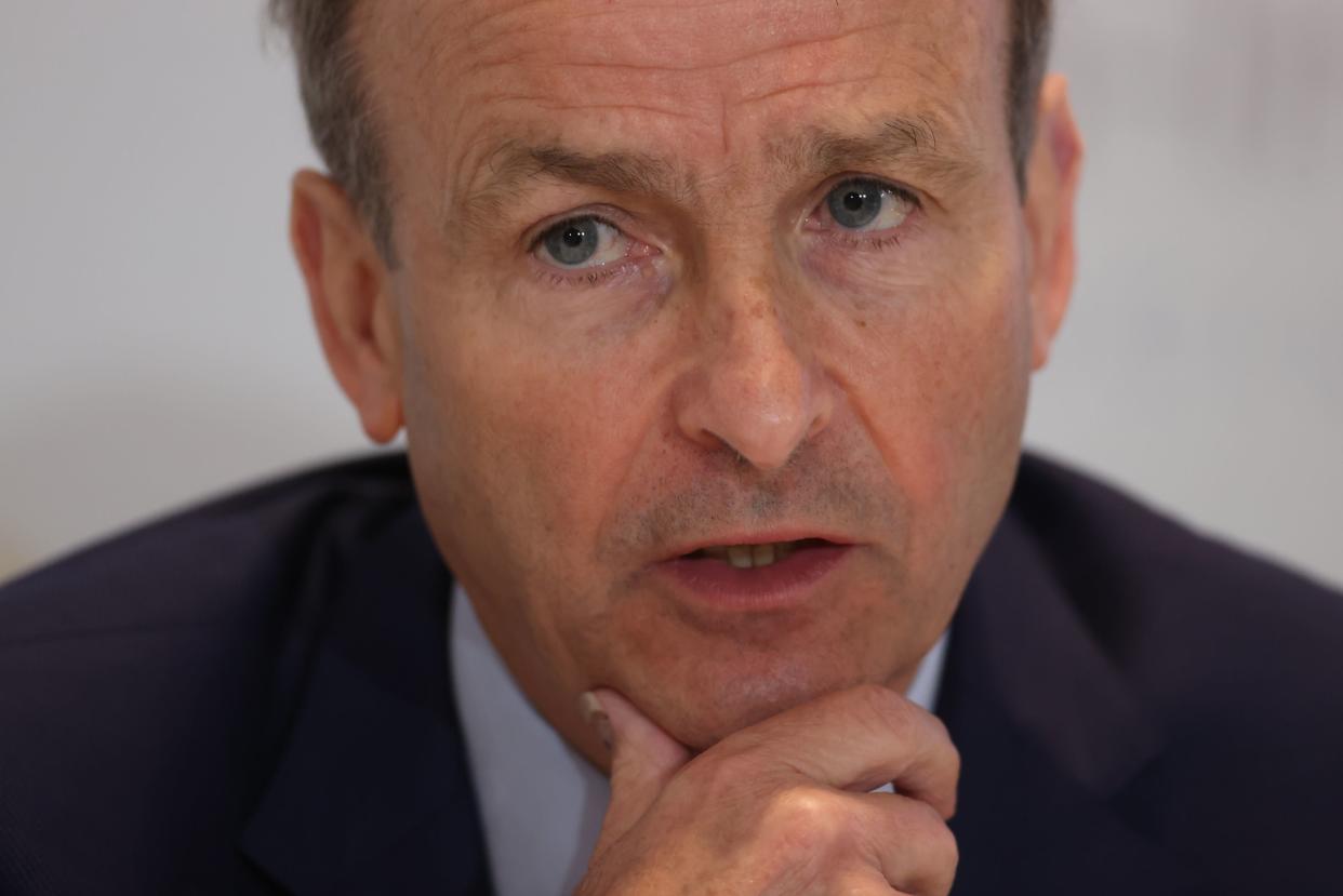 Taoiseach  Micheál Martin during a press conference after the British Irish Council summit (PA)