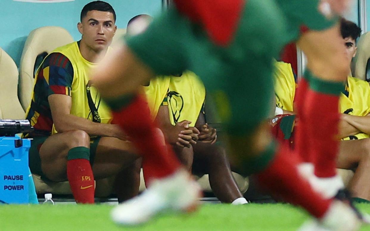 Cristiano Ronaldo - The four stages of Cristiano Ronaldo being dropped to the bench - Hannah McKay/Reuters