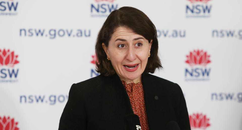 NSW Premier Gladys Berejiklian speaks during a COVID-19 update and press conference in Sydney, Friday, August 27, 2021. Source: AAP