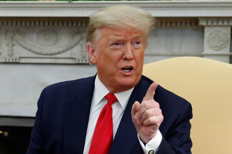 U.S. President Trump meets with Ecuador's President Moreno at the White House in Washington