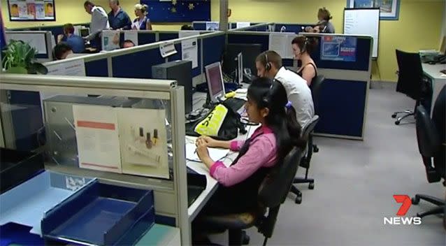 Inside a call centre. Source: 7News