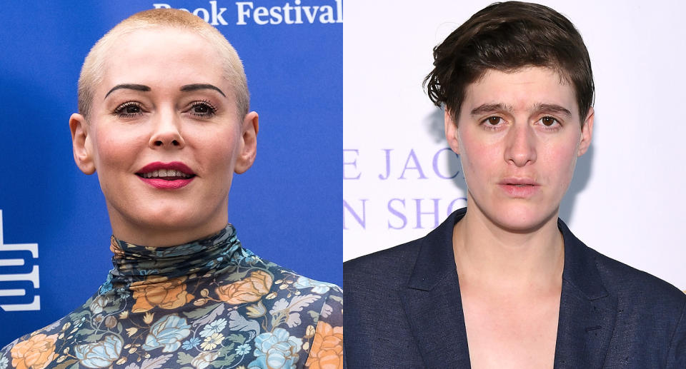 Rose McGowan sostiene una relación con Rain Dove.