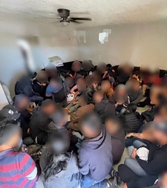 Illegal immigrants crowded into stash house