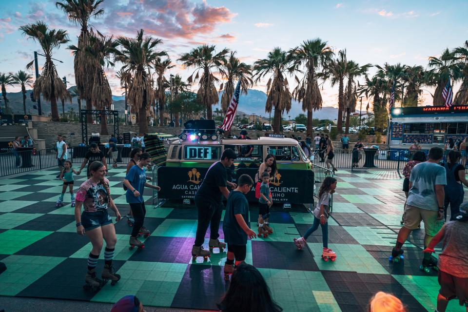 Agua Caliente Casino in Cathedral City, Calif., is throwing a roller skating party on July 2-3. All ages are welcome.